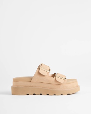 Womens Double Strap Chunky Sandal - Aleesha