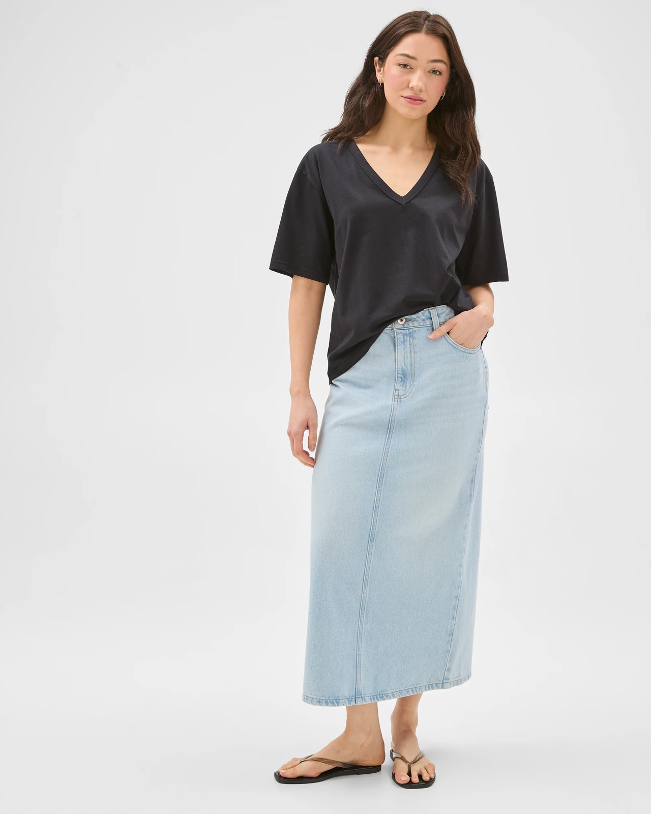 Lily Loves Denim Pencil Skirt 2 of 5