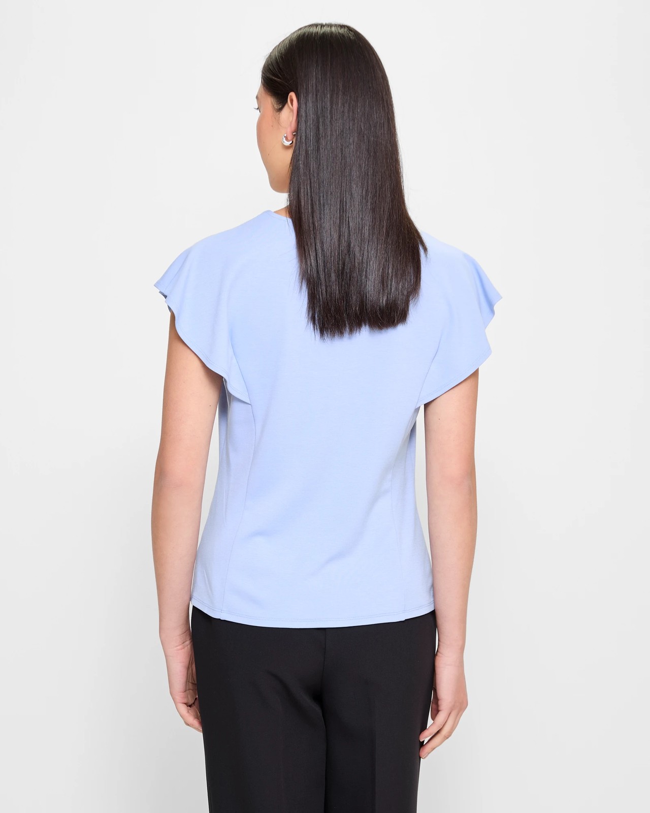 Jersey Flutter Sleeve Top - Preview 4 of 5