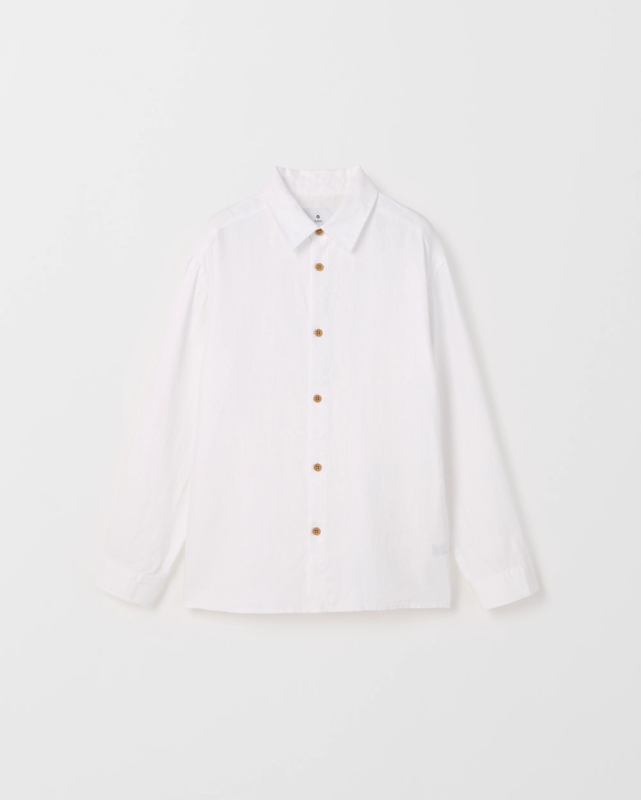 European Linen Long Sleeve Shirt - White 5 of 6