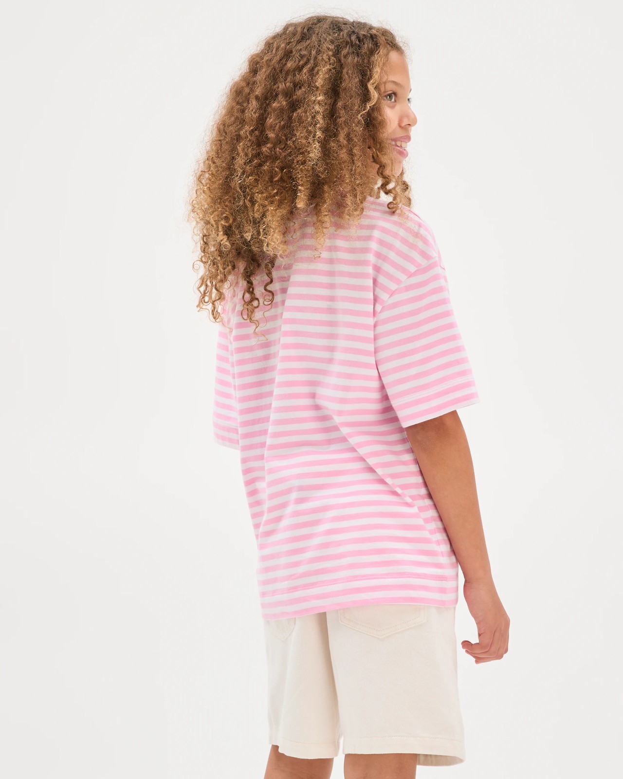 Australian Cotton Oversized T-Shirt - Sundae Bear Stripe 4 of 6