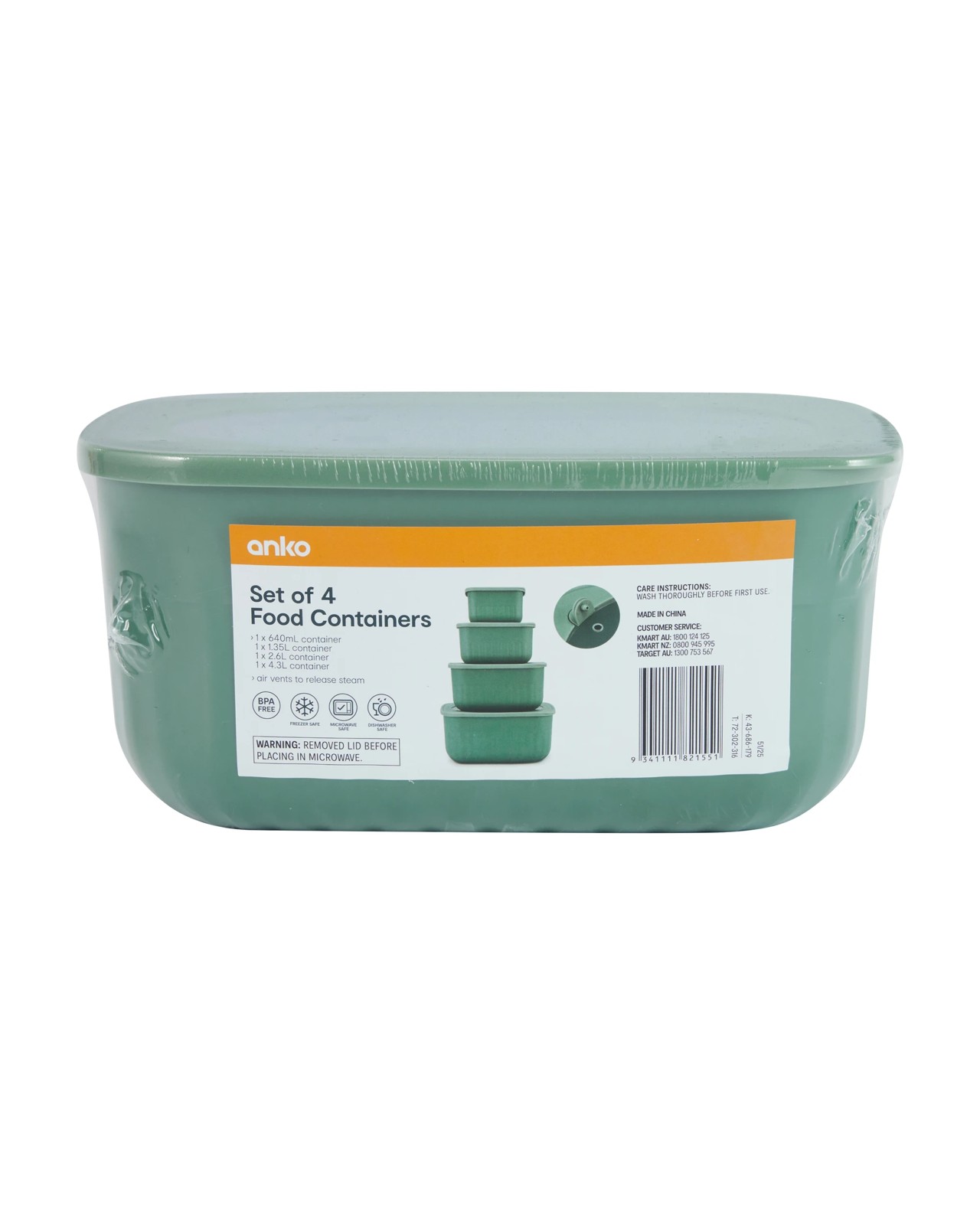 Anko Set of 4 Food Containers 5 of 5