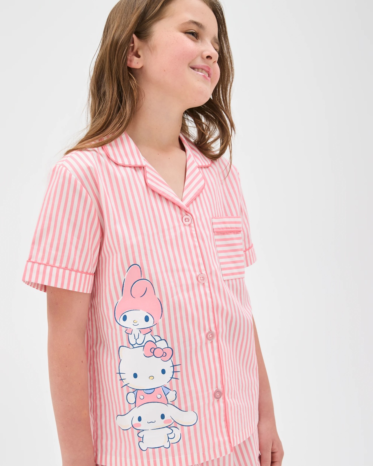 Hello Kitty Australian Cotton Older Girls Woven Pyjama Set 3 of 6