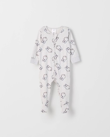 Baby Easter Miffy Australian Cotton Zip Front Coverall