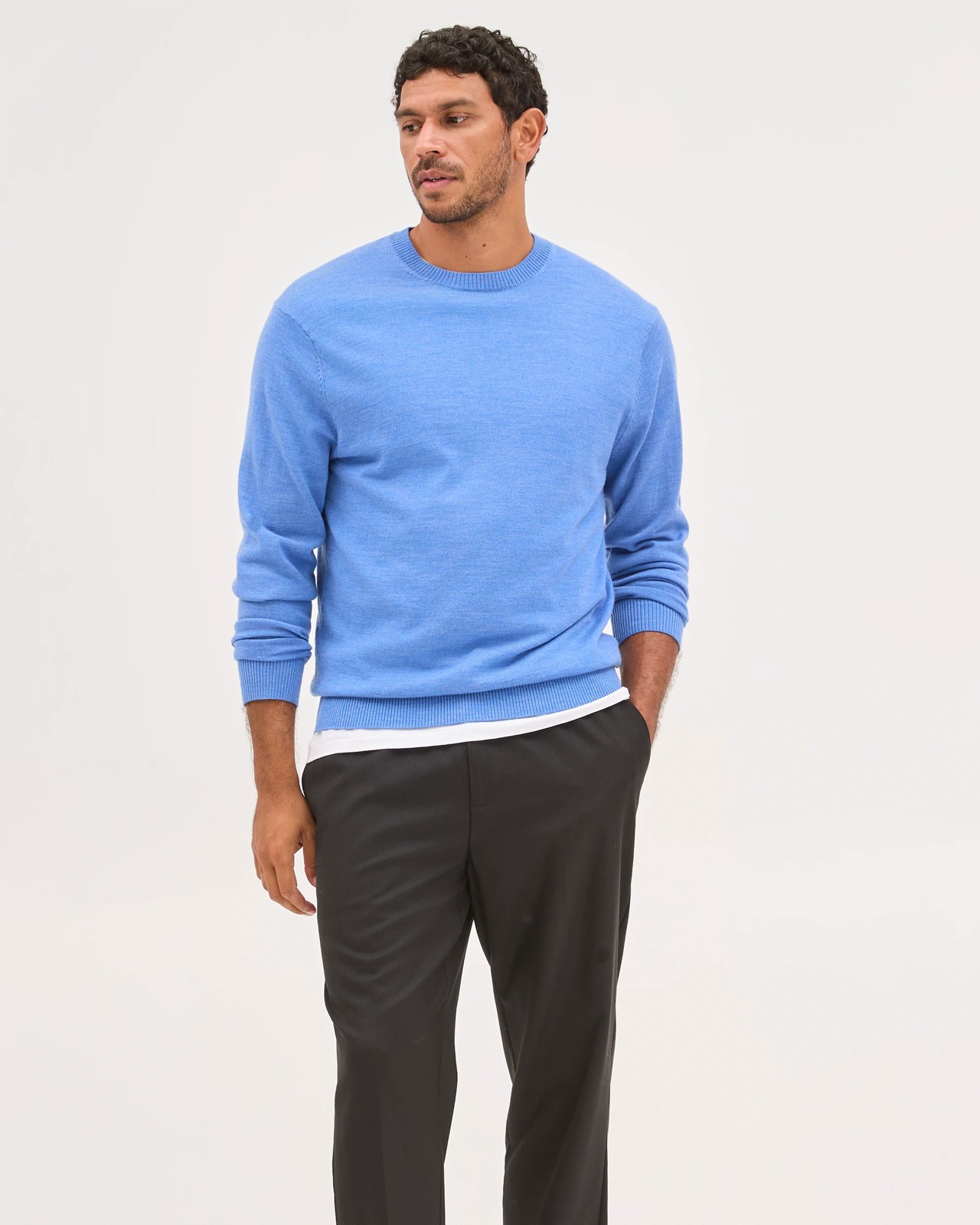 Preview Australian Merino Wool Knit Jumper - True Blue 2 of 6