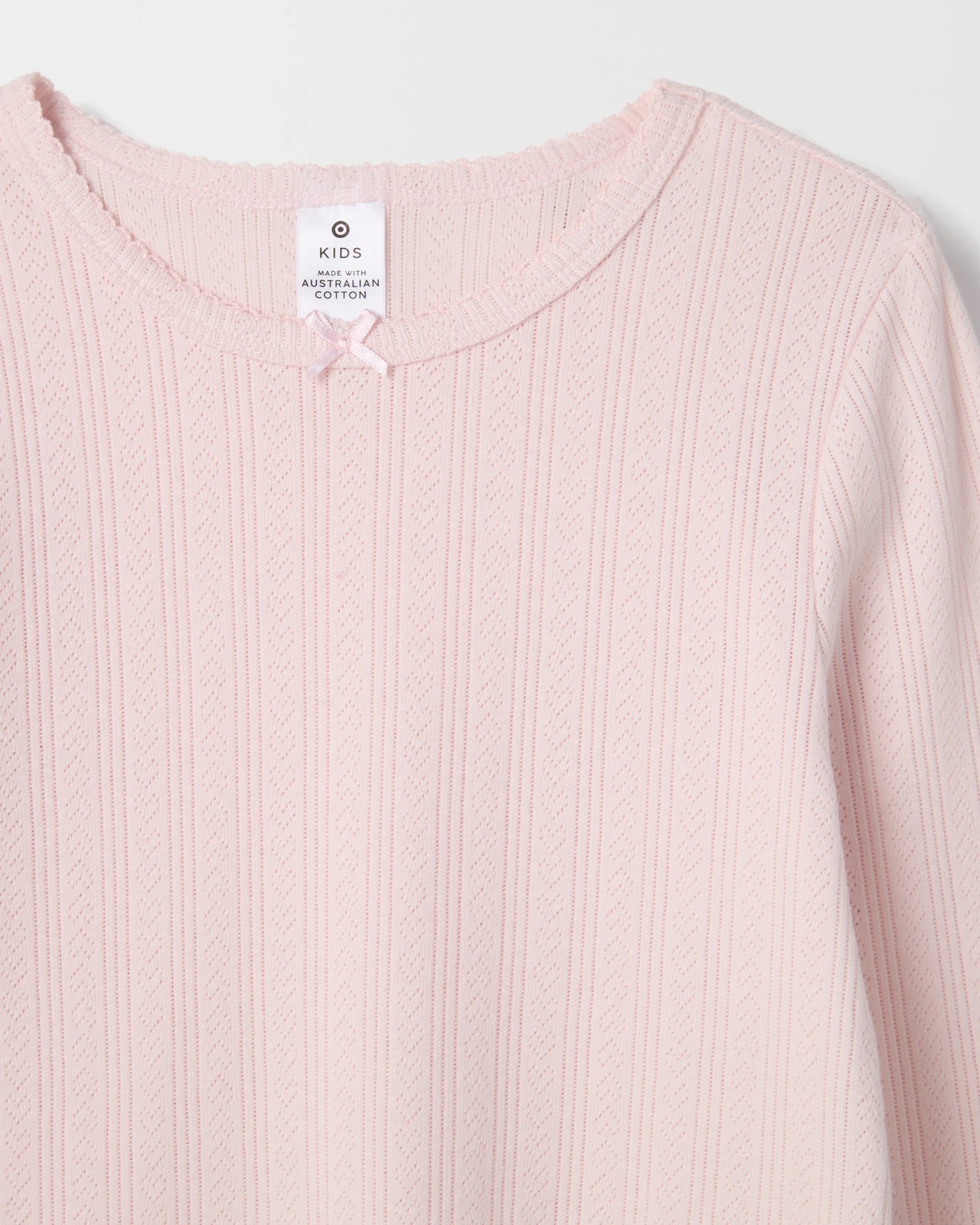 Maxx Australian Cotton 2 Pack Girls Pointelle Thermal Top 3 of 4