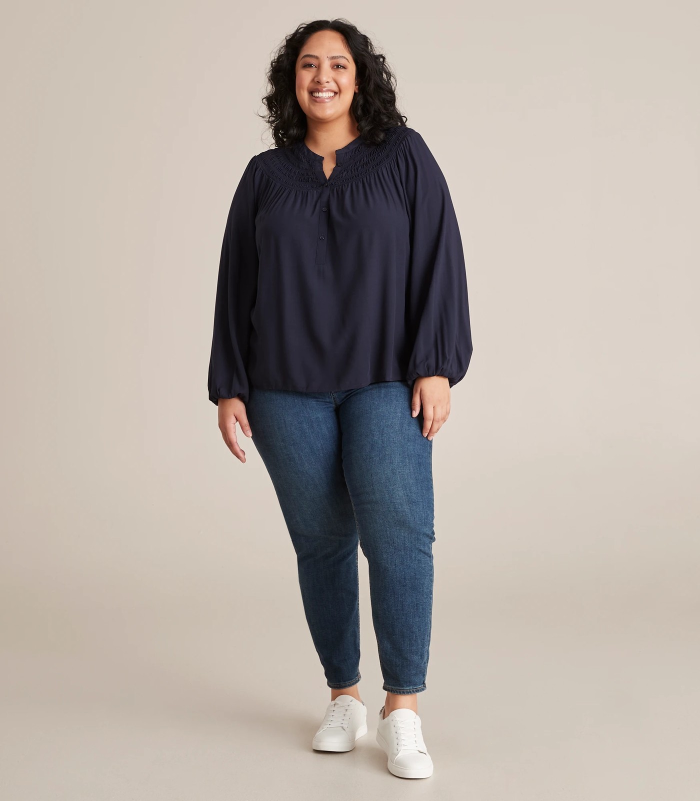 Curve Shirring Detail Blouse 2 of 6