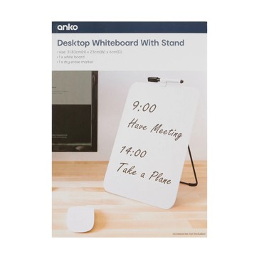 Desktop Whiteboard with Stand - Anko