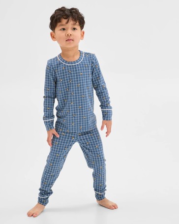 Bamboo Younger Boys Long Sleeve Top and Pants Pyjama Set