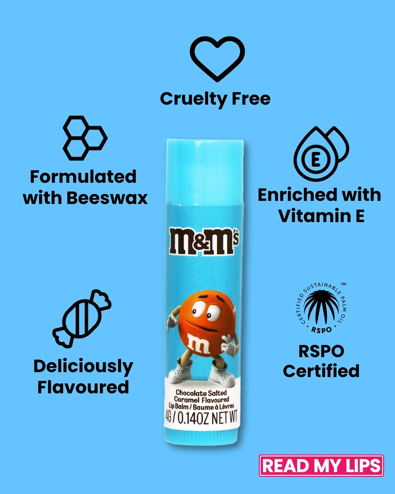 M&M’s Read My Lips Lip Balm 4g - Chocolate Salted Caramel Flavoured 4 of 6