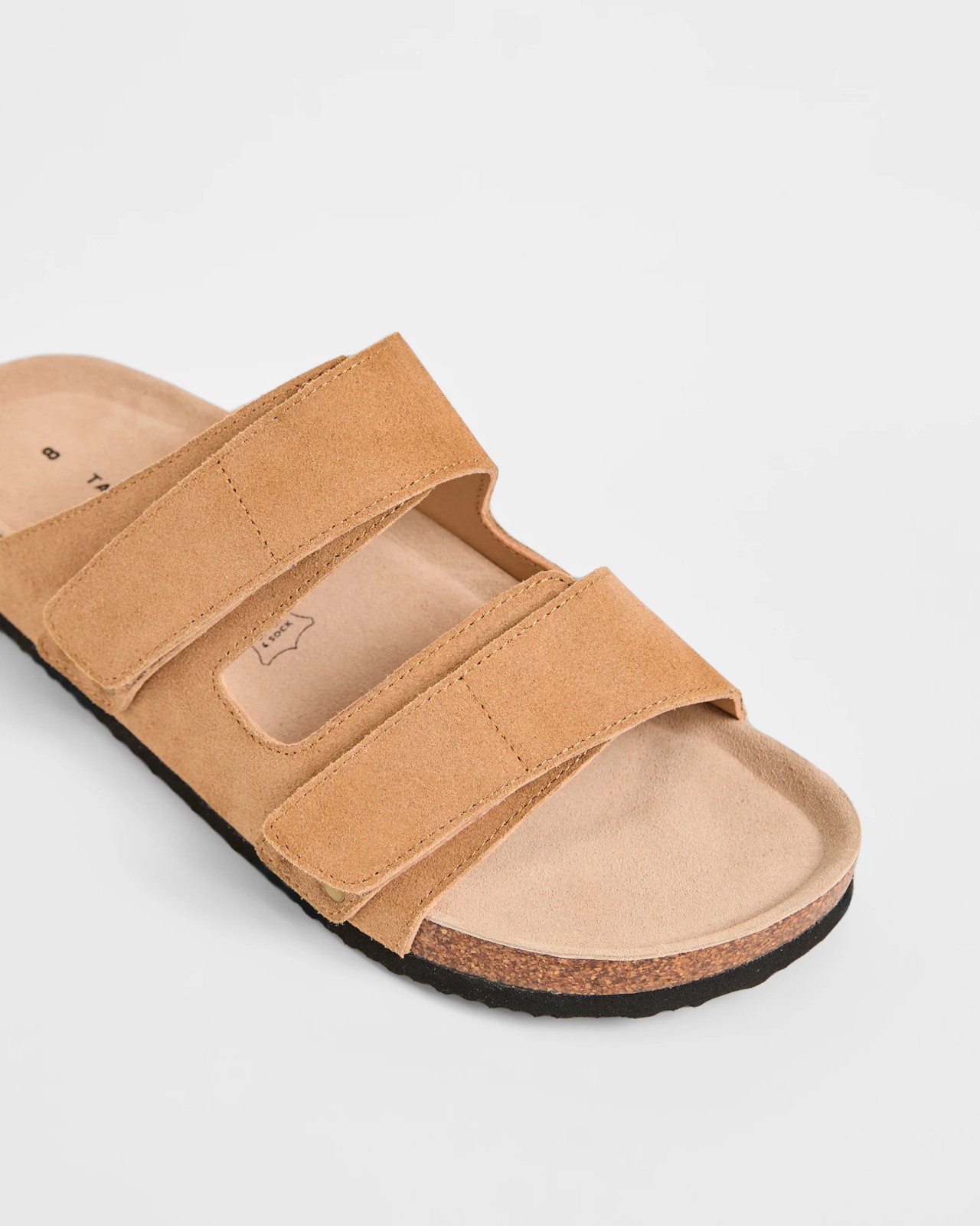 Adjustable Suede Leather Moulded Cork Sandals 3 of 3