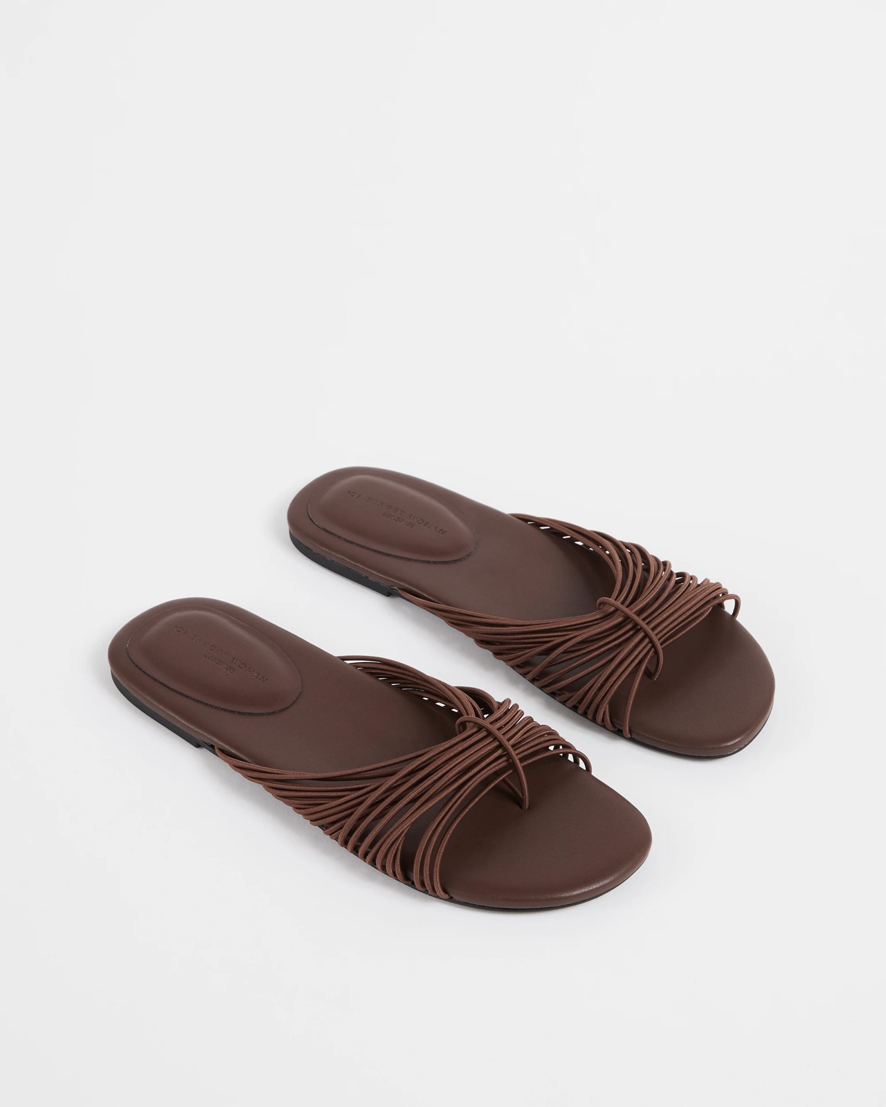 Barely There Elastic Straps Sandals - Chocolate 2 of 3
