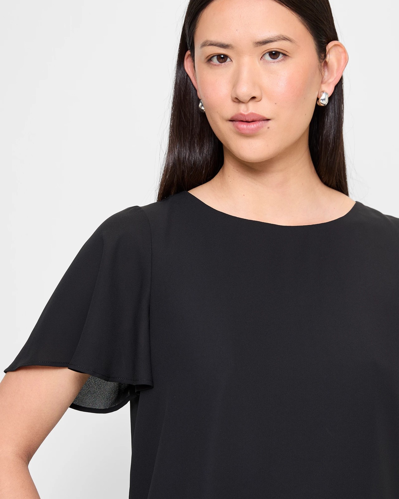 Crew Neck Blouse - Preview - Black | Target Australia