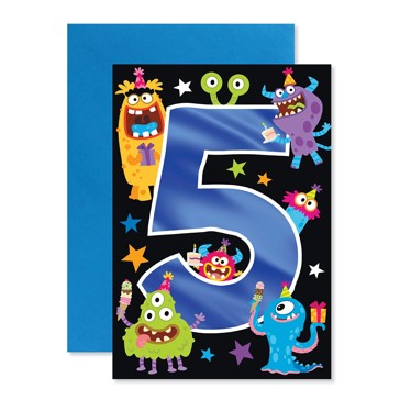 Connections from Hallmark 5th Birthday Card - Lil Monsters