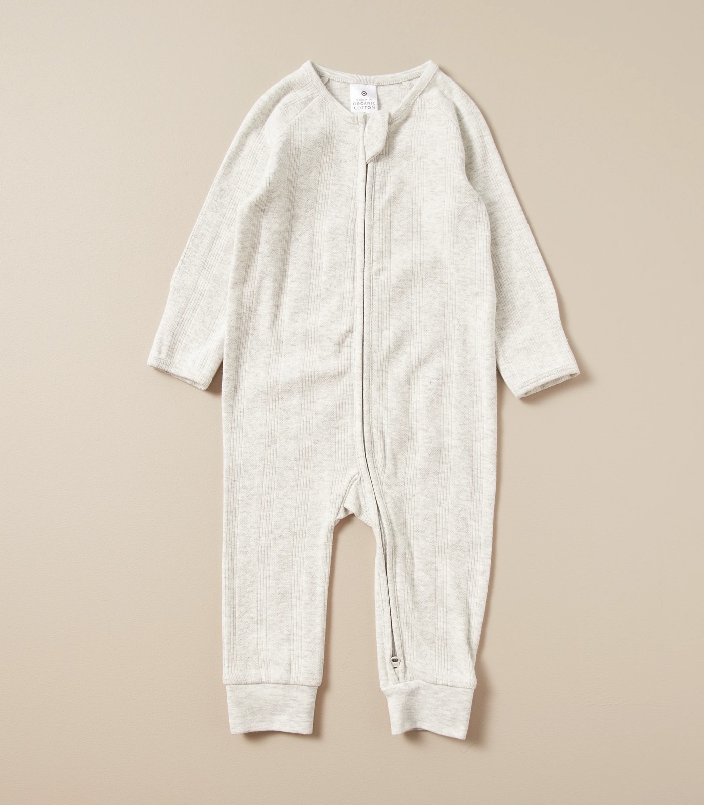 Baby Organic Cotton Pointelle Zip Coverall 2 of 5
