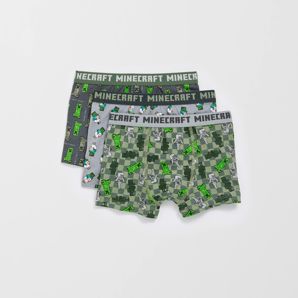 Minecraft Australian Cotton 3 Pack Younger Boys Trunks