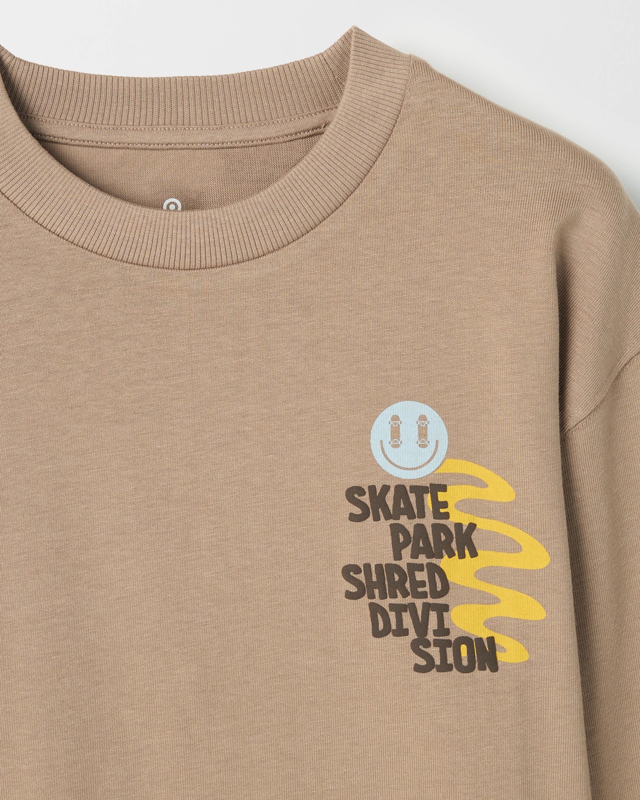 Australian Cotton Long Sleeve Heavyweight T-Shirt - Taupe 5 of 5