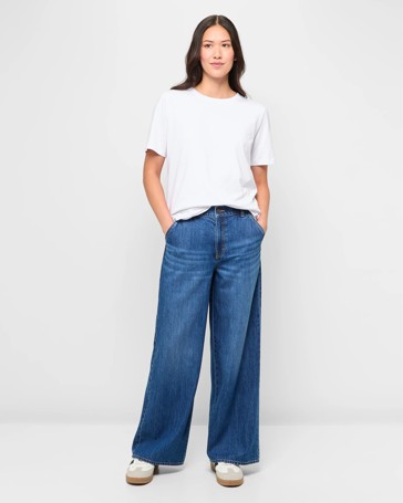 Pull On Denim Jogger Pants