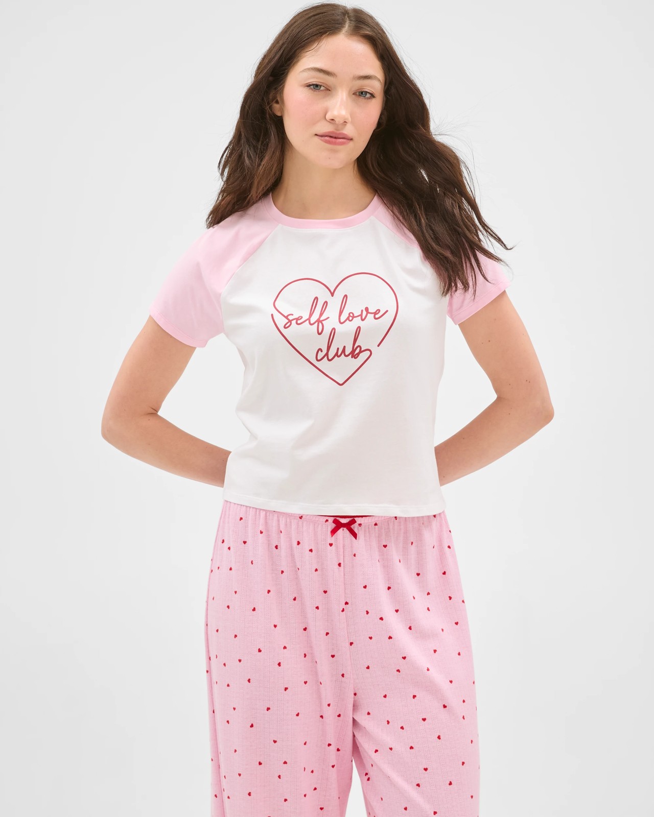Lily Loves Australian Cotton Raglan Baby Sleep T-Shirt - Self Love Pink 3 of 5