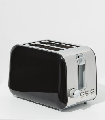 2 Slice Stainless Steel Toaster Black TOPT23B