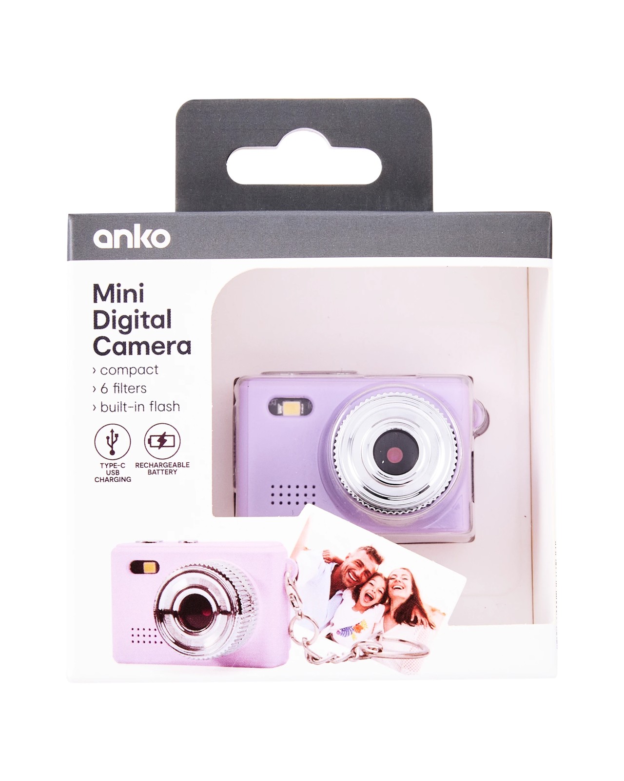 Mini Digital Camera, Lilac - Anko 5 of 6