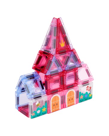 Anko 34 Piece Magnetic Mini Tiles Castle Set
