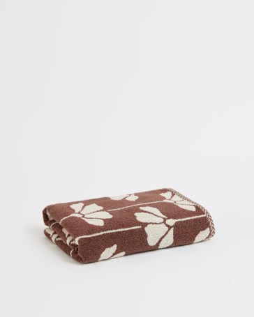 Lotus Australian Cotton Textured Bath Towel - Tiramisu