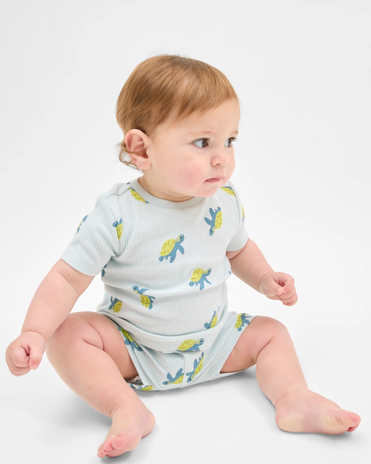 Baby Organic Cotton Ribbed Pyjama Set 2 of 6