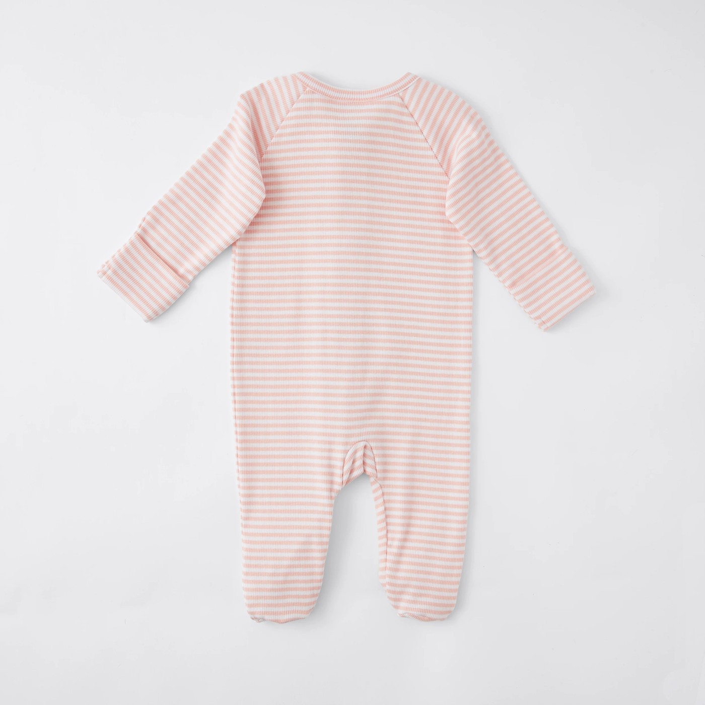 Baby Organic Cotton Striped Rib Coverall 4 of 4