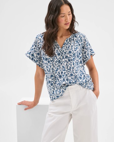 Flutter Sleeve Blouse