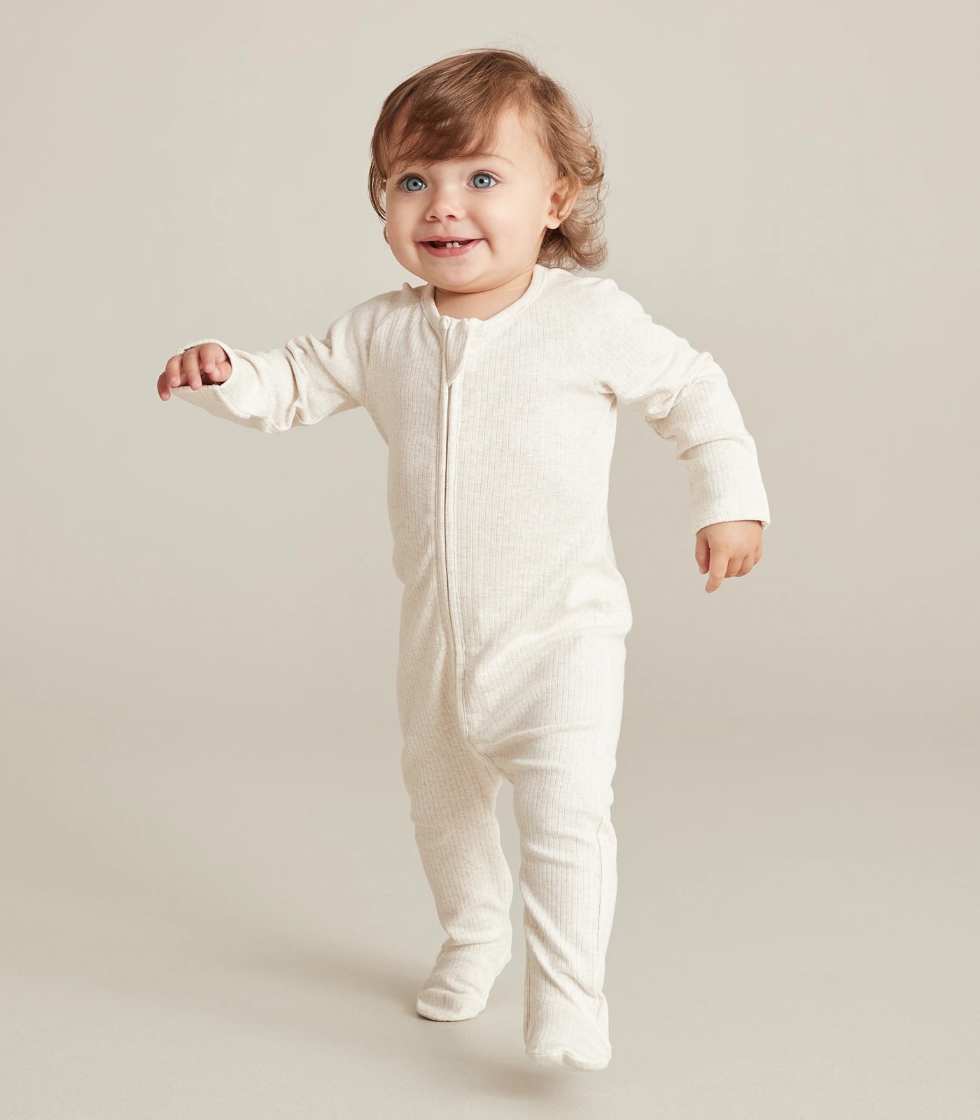 Baby Organic Cotton Rib Coverall 4 of 5