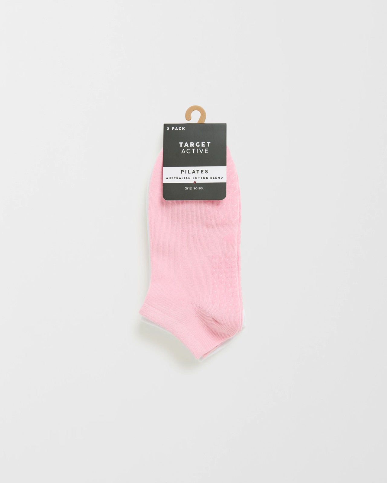 Active Australian Cotton Blend 2 Pack Pilates Grip Socks  3 of 3