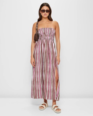 Strapless Midi Dress - Lily Loves