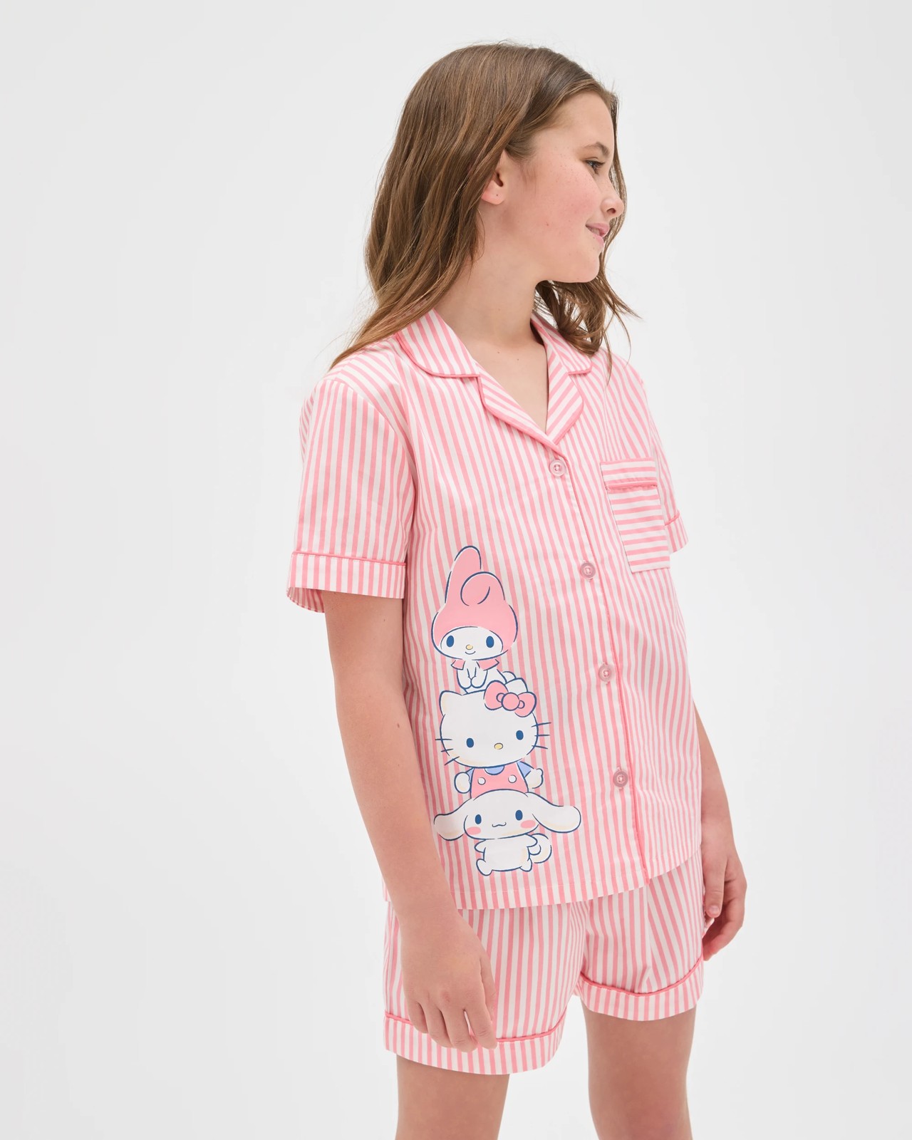 Hello Kitty Australian Cotton Older Girls Woven Pyjama Set 4 of 6