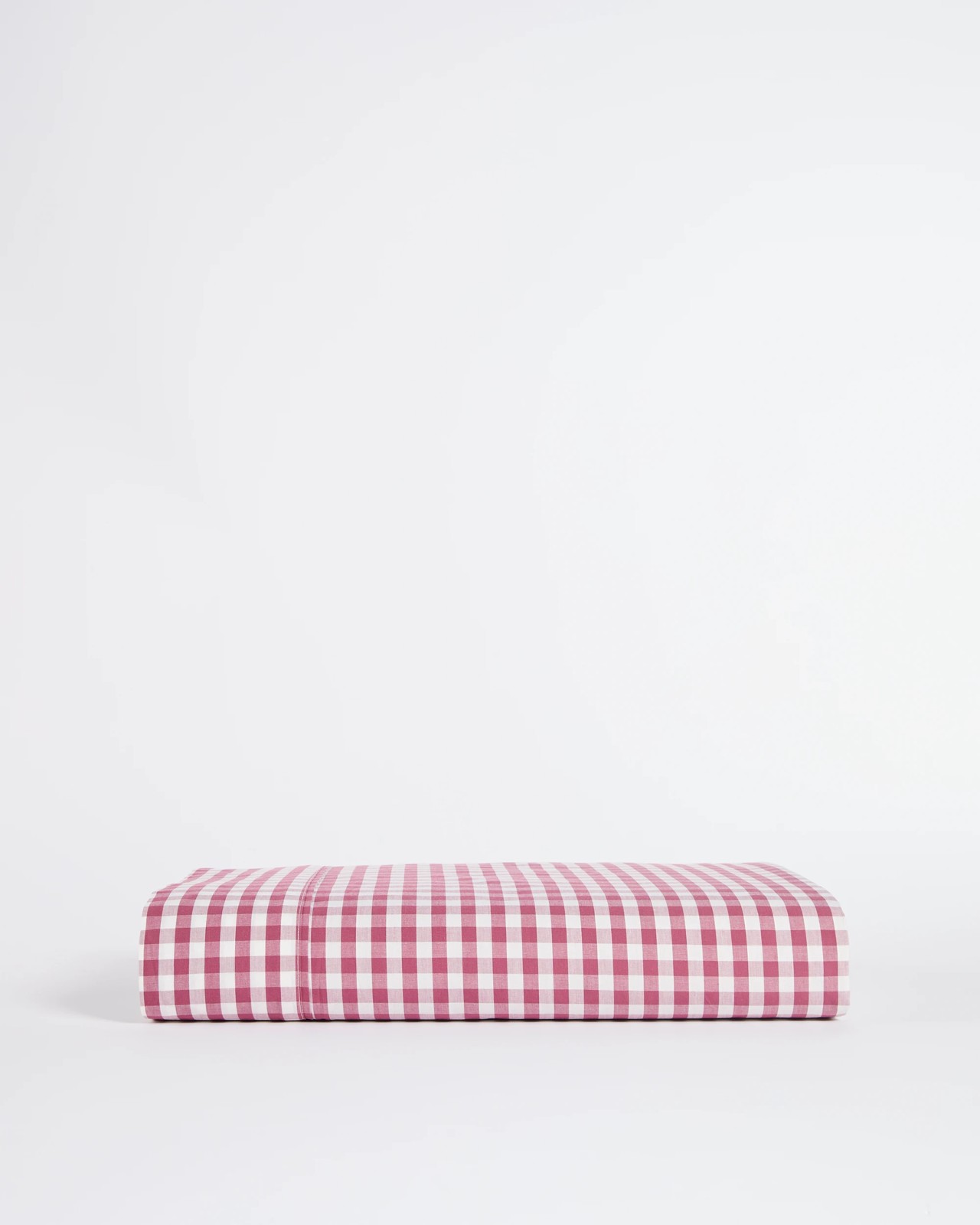 Gingham Australian Cotton Mix & Match Flat Sheet - Vintage Rose - QB 4 of 5