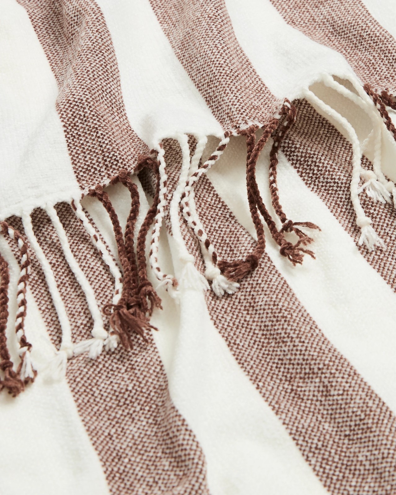 Chenille Stripe Throw - Tiramisu 2 of 3