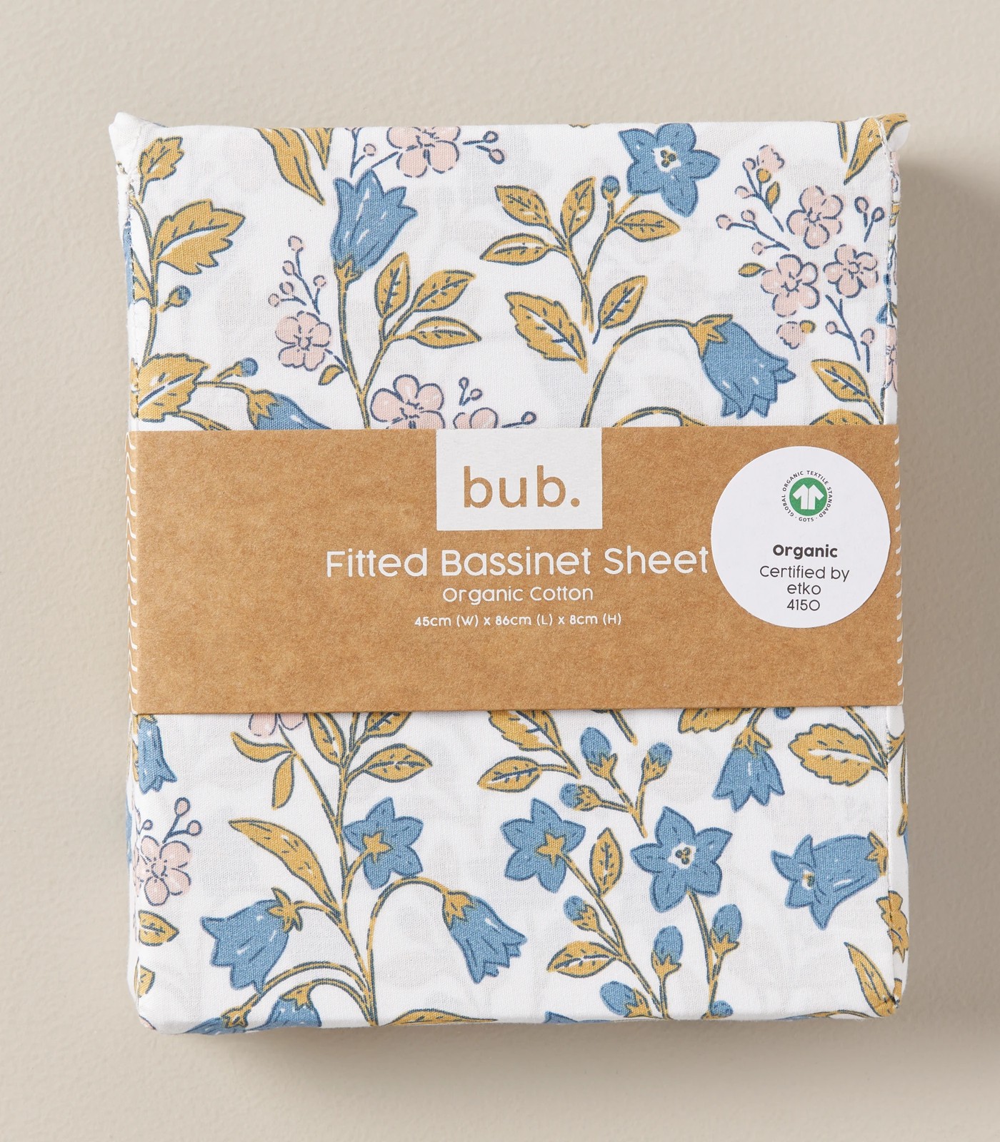 bub. Organic Cotton Fitted Bassinet Sheet