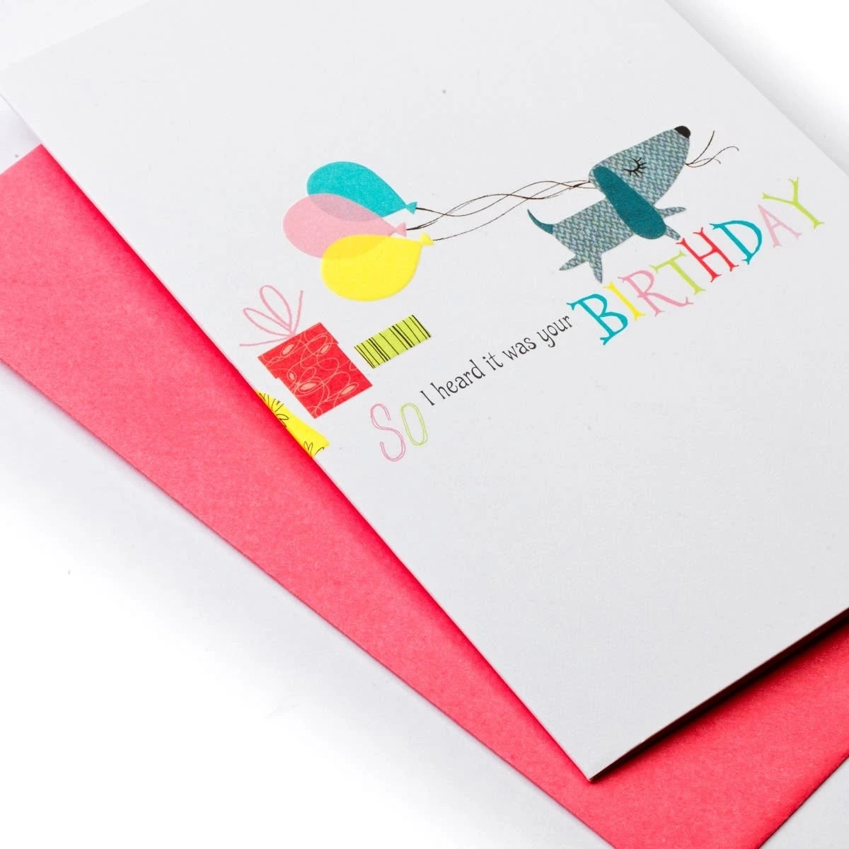 Hallmark Birthday Card - Dog with Balloons and Presents 3 of 3