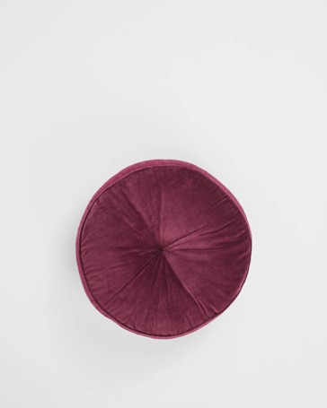 Lacy Velvet Round Cushion