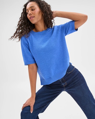 Australian Cotton/Linen Blend Knitted T-Shirt