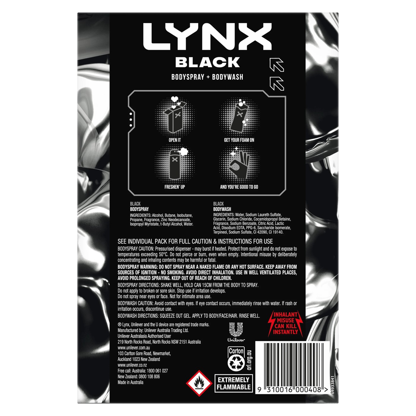 LYNX Black Duo Gift Set 2 of 5
