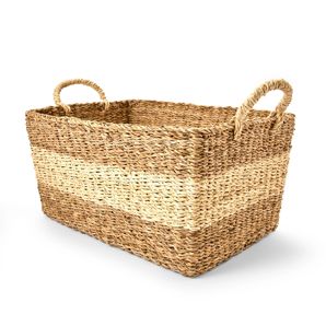 Anko Rectangle Stripe Basket, Natural product image
