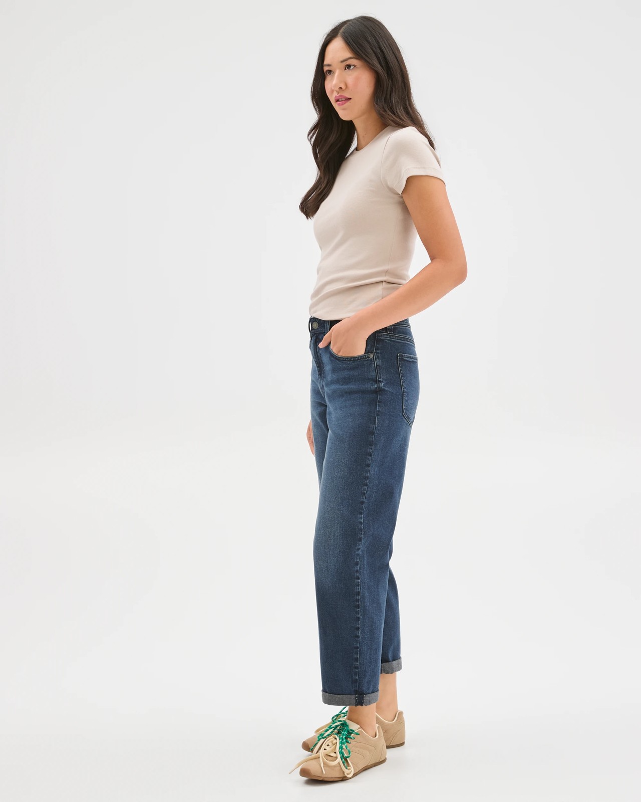 Mid Rise Courtney Girlfriend Denim Jeans 3 of 5