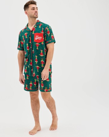 Family Matching Christmas Australian Cotton Mens Pyjama Set - Grinch
