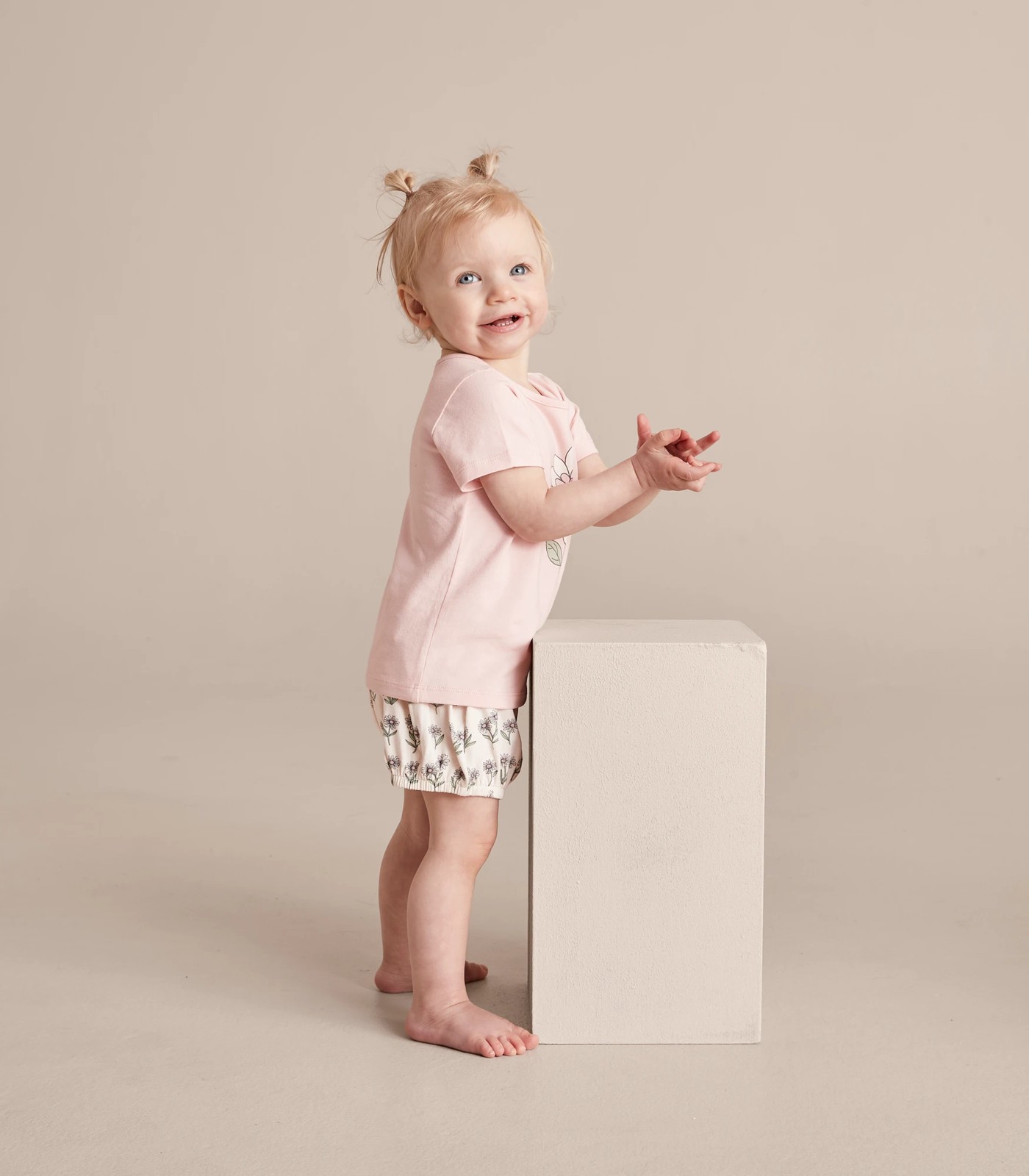 Baby Organic Cotton Placement T-shirt - Flower 5 of 6