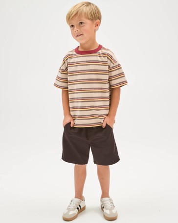 Australian Cotton Oversized Stripe T-Shirt
