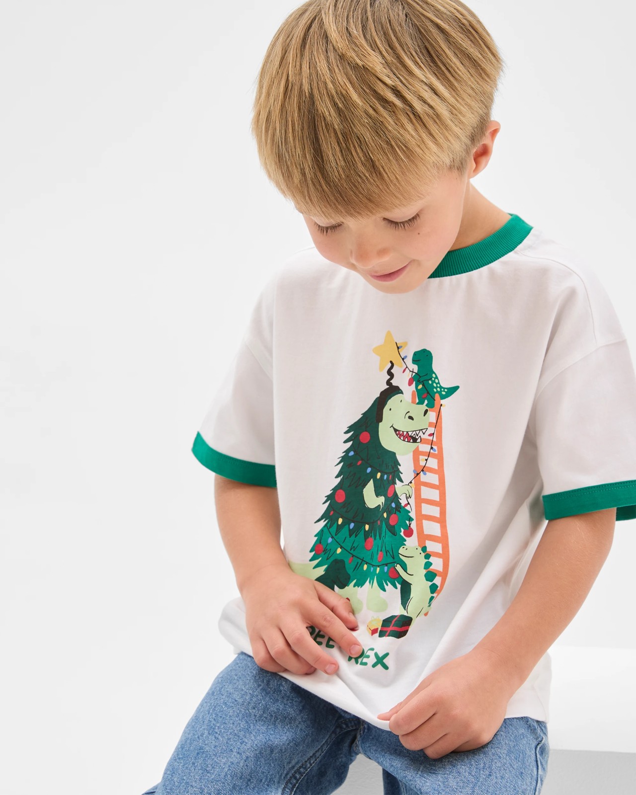 Australian Cotton Oversized Christmas T-Shirt - White 3 of 6