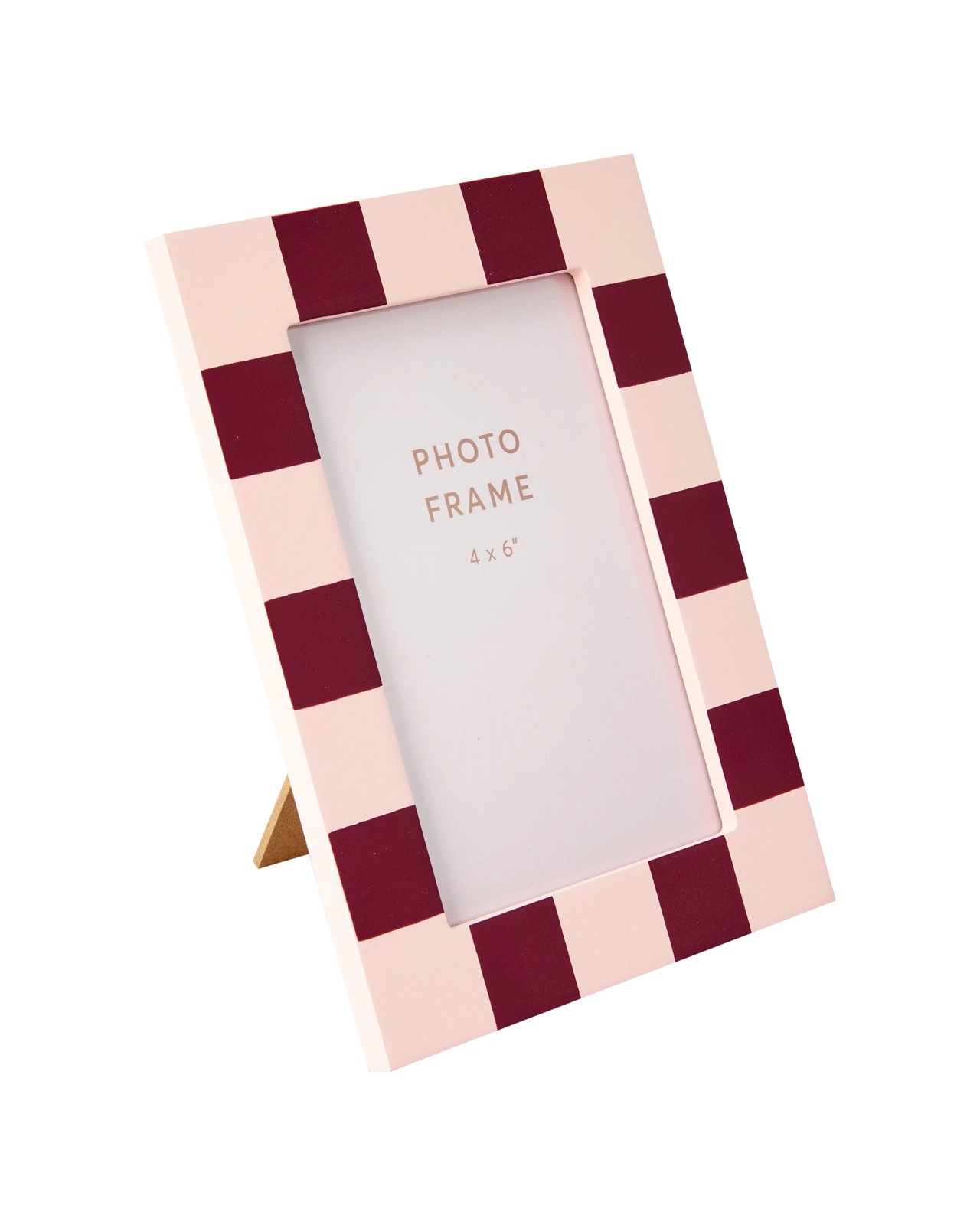 Anko Check Photo Frame 4in. x 6in. - Pink and Red 2 of 4