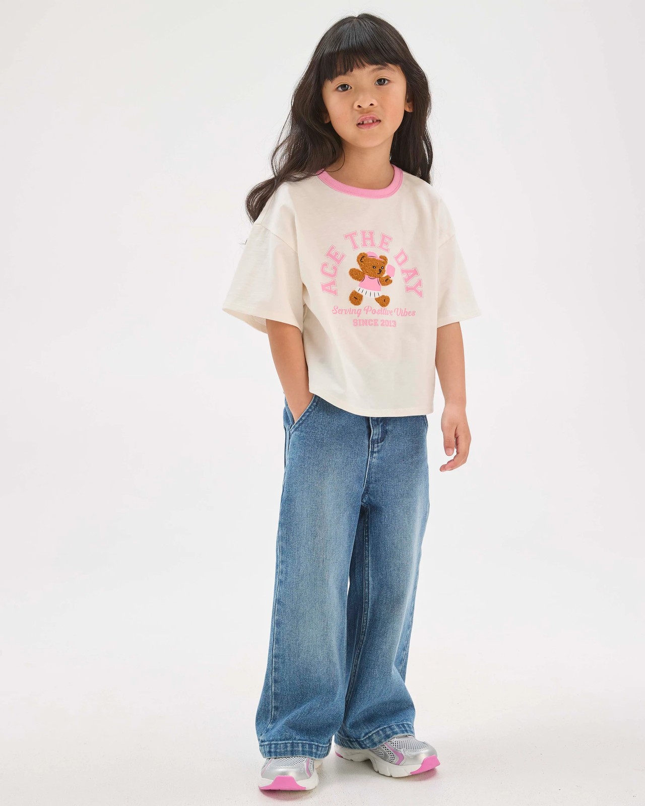 Australian Cotton Oversized T-Shirt - Teddy Off-White 2 of 5