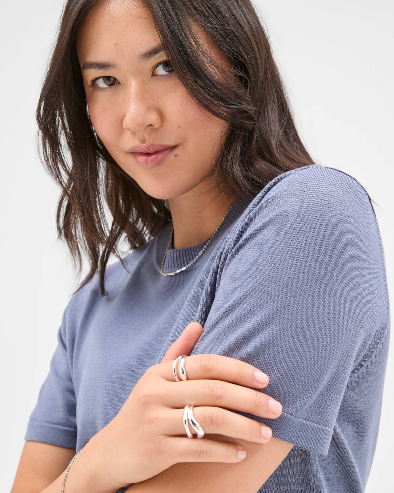 Preview Ultimate Knit Top - Blue Stone 2 of 5
